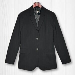 J.Crew Wool Blend Two Button Blazer Jacket Women's 0 Black